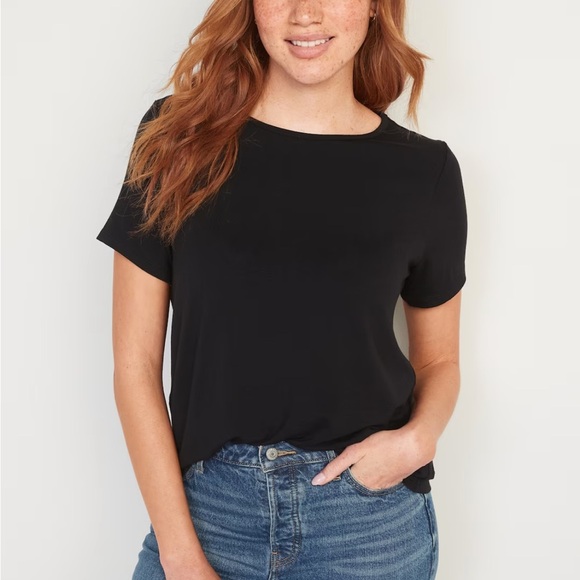 OLD NAVY Luxe Crew-Neck T-Shirt Medium NEW - Picture 1 of 4